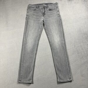 Banana Republic Jeans Mens 33x32 Gray Traveler Slim Straight Stretch Denim